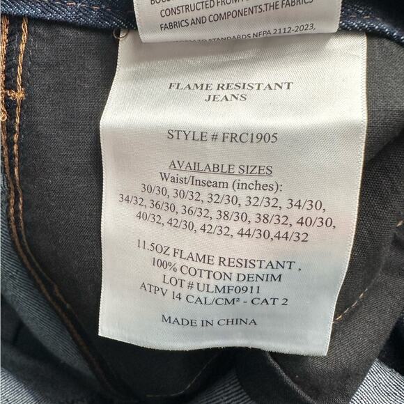 Bocomal Fire Retardant Jeans Size 36x30 - Picture 7 of 12